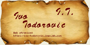 Ivo Todorović vizit kartica